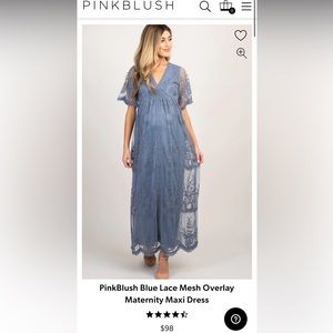 Pinkblush lace maternity maxi dress
